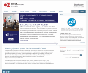 oene.com: Office Environments of New England
Office Environments - Steelcase Boston Office Furniture - Design, workstations, desks, office seating, audio visual, architectural products. Serving Boston, the Northeast, New England area
