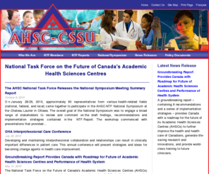 ahsc-ntf.org: AHSC - NTF Home
The National Task Force is expected to recommend new and innovative conceptual frameworks and typologies to align the Academic Health Science Centres' clinical care, research and innovation, and teaching and education agendas with those of their major partners.