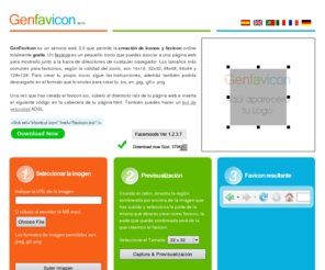 crearfavicon.com: Genfavicon, el generador de favicon gratis
Generador Favicon. Favicons son los pequeños  iconos  asociados  a un sitio web o página web particular, que se  muestran  junto  a los  marcadores  en la  barra de direcciones  de  la  mayoría de los Navegadores. Normalmente  son  de 16  píxeles cuadrados. Carga una imagen y haga clic en Subir Imagen para crear un favicono para su sitio web.
