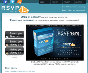 rsvphere.com: Embeddable RSVP Manager and Event Organizer.
Embeddable RSVP Manager and Event Organizer.