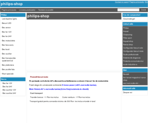 philips-shop.ro: Becuri auto philips
Magazin virtual cu becuri auto Philips. Aceeasi masina, mai multa lumina.