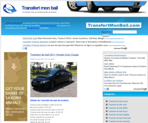 transfertmonbail.com: Transfert de bail et location d'automobile. Quebec leasing Blog
Le premier choix en transfert ET nouveau bail de location d'automobiles au Quebec!