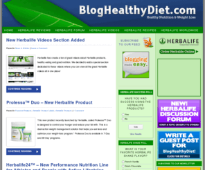 bloghealthydiet.com: Herbalife - Herbalife Blog | BlogHealthyDiet.com
Herbalife blog featuring news, tips and information on Herbalife diet products for healthy weight loss and nutrition.