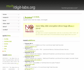 digit-labs.org: digit-labs.org | 2011
computer security research