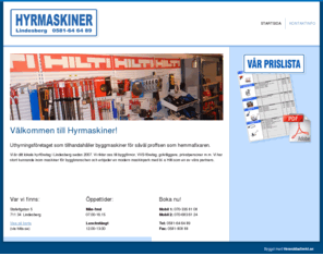 hyrmaskin.com: Hyrmaskiner i Lindesberg - Uthyrningsföretaget som tillhandahåller byggmaskiner för såväl proffsen s
