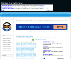 surucukursusorulari.com: sürücü kursu sınavı 23 ekim 2010 ehliyet sınav soruları yerleri sonuçları sonucu sürücü kursu deneme sınavı test testleri sorusu çıkmış geçmiş soruları sitesi çöz yap çözmek
sürücü kursu sınavı sınav 23 ekim 2010 ehliyet sınav soruları yerleri sonuçları sonucu deneme test testleri soruları sitesi tüm çıkmış son ehliyet sınavı a2 b c d e sınıfı ehliyet trafik motor ilkyardım soruları sürücü kursu sınavları