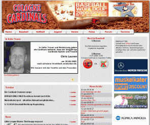 colognecardinals.de: Cologne Cardinals Baseball & Softball | Home
Cologne Cardinals Base- & Softballclub Köln