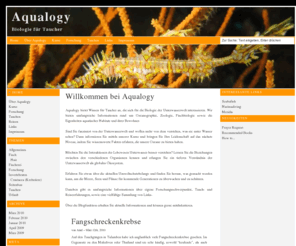 aqualogy.de: Aqualogy.de geht mit Biologie für Taucher ins Netz
Aqualogy ist der Biologie-Blog von Arnd Weber. Ich biete ihnen hier Infos über Aquatische Biologie, sowohl Meeresbiologie, als auch Limnologie.