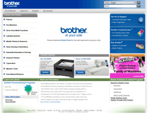 brotheraccessories.com: Brother International - At your side for all your Fax, Printer, MFC, Ptouch,
        Label printer, Sewing - Embroidery needs.
Welcome to Brother USA - Your source for Brother product information. Brother offers a complete line of Printer, Fax, MFC, P-touch and Sewing supplies and accessories.