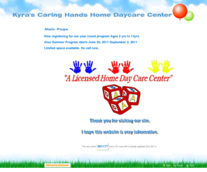 caringhandshdc.com: Kyra's Caring Hands Home Daycare Center - Main Page
