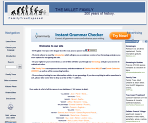 millet.co.nz: The Millet Family 100 years of history
Family tree of MILLET charles paul marc and BALESTRAZZI rosalia, ancetors Allemand, Chalifour,Buzzanka. Branch LINEKER.