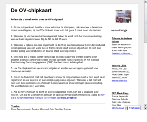 ov-chipkaart.net: OV-chipkaart.net
Feiten die u moet weten over de OV-chipkaart.