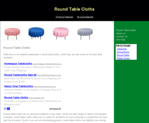 roundtableclothsreview.com: Round Table Cloths
Page dedicated to round tablecloths