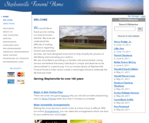 stephenvillefh.com: Stephenville Funeral Home : Stephenville, Texas (TX)
Stephenville Funeral Home provides complete funeral services to the local community.