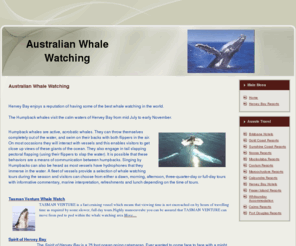 ozwhalewatch.com: Australian Whale Watching
Whale Information and Australian Whale Watching Vessels conducting whale watching cruises.