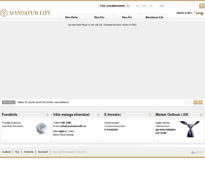 sampolife.ee: Mandatum Life
Mandatum Life on ekspert nii raha kui ka elu küsimustes. Pakume Sulle erinevaid võimalusi investeeringuteks, raha kogumiseks ja riskide maandamiseks
