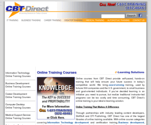 spanish-training-online.com: CBT Direct's Online Training Certification Courses.
CBT Direct's Online Certification Training. What are the Benefits of Online training? See the most affordable online training solution today