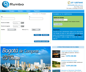 rumbo.com.co: Buscador de vuelos
Encuentra las mejores ofertas de vuelos regulares y de bajo coste. Los vuelos ms baratos estn en Rumbo.