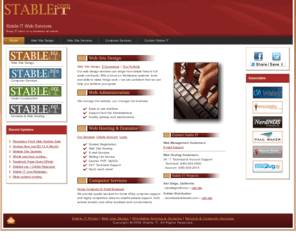 stableit.com: Stable IT .com
Web services for many needs, Web Design, Web Hosting - Much More!