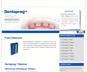 fixed-retainers.com: Fixed Retainers - Dentapreg
P ost-orthodontic retaining is a process where the teeth are joined together to maintain achieved results after treatment of malocclusion. Retainer prevents the teeth from relaps to their original position before the treatment. Dentapreg TM Retainer Clinical Use of Dentapreg TM Retainer Closed median diastemas: short or long term retention Multiple spacing of anterior teeth: long-term retention, strips with enhanced strength required Periodontal conditions with tooth migration: permanent ...