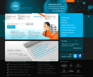 onebit.cz: ONEbit.cz hosting - kvalitní webhosting a registrace domén
ONEbit.cz hosting Vám přináší kvalitní a prověřené webhostingové služby s on-line administrací, registrace a správu domén.