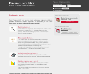 proracunci.net: Proracunci.NET - Predstavitev storitev
Proracunci.NET