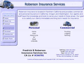 roberson-ins.com: Roberson Insurance Services
The trucking insurance agency of choice in California and Oregon, Roberson  Insurance Services offers insurance coverage at highly competitive rates, exceptional customer service, and options tailored to your insurance needs.