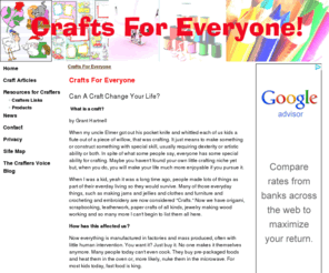 craftsforeveryone.com: Crafts For Everyone - Crafts For Everyone
Crafts for everyone has kids crafts, holiday and religious crafts, wedding crafts, craft patterns and books, craft articles and craft supplies for crafts of every kind and crafters of all ages.