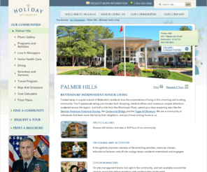 palmerhills.com: Bettendorf Iowa Independent Senior Living - Palmer Hills | Holiday Retirement
Holiday offers independent senior living in Bettendorf, IA.  With transportation, chef-prepared meals and housekeeping, you are sure to find comfort.