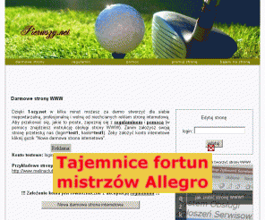 1-szy.net: 1-szy.net = Darmowe Strony WWW   Twoje centrum Internetowe
Darmowa strona internetowa dla Ciebie bez żadnej wiedzy na temat programowania. Założysz tu strony WWW za darmo w kilka minut. Uwaga: nasze darmowe witryny internetowe są bez reklam - brak boksów google itp.!