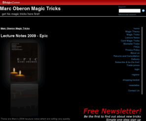 marcoberon-magictricks.co.uk: Marc Oberon Magic Tricks
Magician and Illusionist, Marc Oberon, European Close magician of the year. Now you can buy the secrets to many of the magic tricks he uses on stage