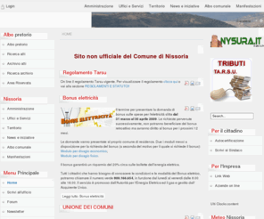 comunedinissoria.it: ComunediNissoria.it - Sito non ufficiale
Sito ufficiale del comune di Nissoria (En). Sul portale di Nissoria info, curiosità e attività amministrativa