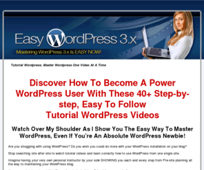 tutorialwp.com: Tutorial Wordpress
Tutorial Wordpress: Learn how to setup and maintain your Wordpress blog with our Wordpress 3.x Tutorial Videos.