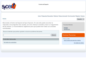 sycer.info: Sycer Dynamic Internet. Centro de soporte - Inicio

