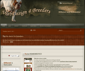 webdesign4breeders.ca: To be REMEMBERED
demo for dogs breeders website with content management system