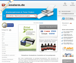 tintenalarm.de: Druckerpatronen, Toner, Refill Druckertinte, Tintenpatronen günstiger
Seit 1993 Ihr Druckerpatronen < Tintenpatronen Online Shop mit zuverlässiger Qualität < Service. Bis zu 90% sparen bei Bestellung günstiger Nachfülltinte