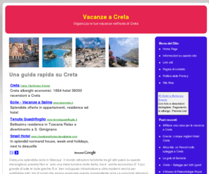 vacanze-creta.info: Vacanze a Creta
Organizza le tue vacanze nell'isola di Creta