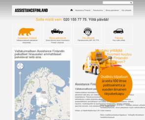 assistancefinland.fi: Assistance Finland - Etusivu
Valtakunnallinen Hinaus- ja Tiepalvelu. Olemme siellä, missä sinäkin! Soita 0201 55 77 75 (24H)