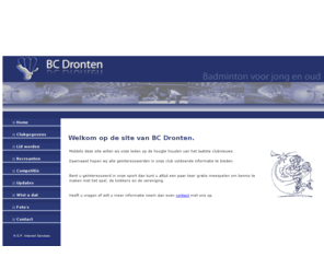 bc-dronten.nl: Badminton Club Dronten / BC Dronten
Badminton Club Dronten