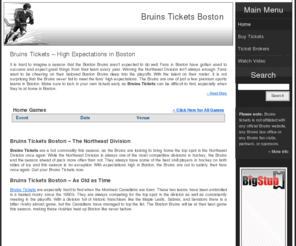 bruinsticketsboston.com: Bruins Tickets Boston
BruinsTicketsBoston.com for all Bruins tickets. Cheap tickets, premium tickets, widest selection.