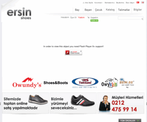 ersinshoes.com: Ersin ayakkabı, owundys, shoues & boots, ayakkabı, spor ayakkabı, bot, çizme, terlik, iş ayakkabısı, futbol ayakkabıları, toptan ayakkabı, bay ayakkabı, bayan ayakkabı, çocuk ayakkabı, merdane ayakkabı, garson ayakkabı, trekking ayakkabı, canvas ayakkabı, casual ayakkabı, zenne ayakkabı, erkek ayakkabı, kadın ayakkabı, ayakkabı toptancısı, toptan ayakkabı fiyatları, shoes, man shoes, woman shoes, kids shoes, casual shoes, boots, wew shoes, foot wear
Türkiye’nin en avantajlı ayakkabı online satış sitesi. En iyi ayakkabı markalarının ve en yeni modellerini burada bulabilirsiniz