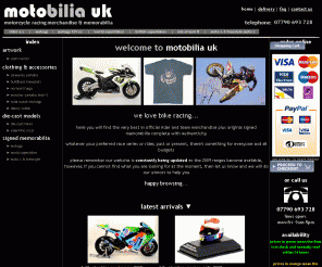 motobilia.co.uk: MOTOBILIA UK (+44) 07790 693 728 official motorcycle racing merchandise and memorabilia
