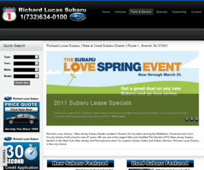 route1subaru.com: Richard Lucas Subaru | New & Used Subaru Dealer | Avenel, NJ
Visit Richard Lucas Subaru in Avenel, NJ for your new or used Subaru. Premier Subaru dealer providing a comprehensive inventory, always at a great price.