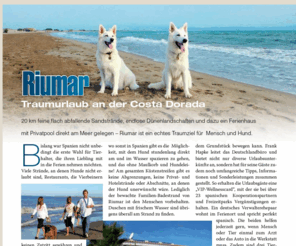 family-resort-riumar.de: Family Resort Riumar, Delta-Chalets Ferienhaeuser im Ebro-Delta direkt am Meer
Family Resort Riumar, Delta Chalets Ferienparadies direkt am Meer. Ferienhäuser, Hundestrand, Kinder, Ferien, Urlaub, Spanien, Ebrodelta