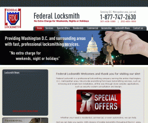 federalocksmith.com: Federal Locksmith
Federal Locksmith: providing Washington D.C. and surrounding areas with fast, professional locksmithing services.