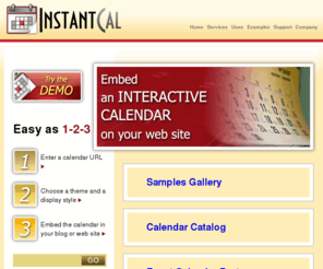 instantcal.com: Website Calendar Widget - InstantCal.com
Website calendar widget. Announce, share and promote events with a website calendar widget.
