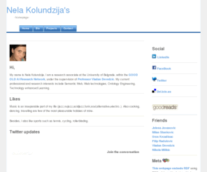 nelakolundzija.org: Nela Kolundzija's homepage
Nela Kolundzija's homepage
