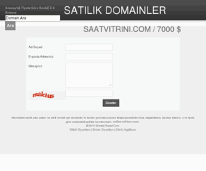 saatvitrini.com: Satılık Domainler satılık Alan Adları -Domainticaret.Com
domainticaret.com satılık alan adları ve domainler  - Satılık Alan Adları Listesi