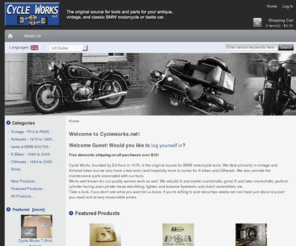 cycleworks.net: CycleWorks.net LLC, The original source for tools and parts for your antique, vintage, and classic BMW motorcycle or Isetta car
CycleWorks.net LLC :  - Isetta & BMW 600/700 Vintage - R12 to R69S Airheads - 1970 to 1995 Oilheads - 1994 to 2005 K-Bikes - 1984 to 2005 Shirts Isetta, antique, classic, BMW, motorcycle, tools, service, parts