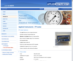 fp-meter.com: Applied Instruments • FP-meter
FP-Meter is a versatile and accurate measurement instrument for gas flow and pressure.